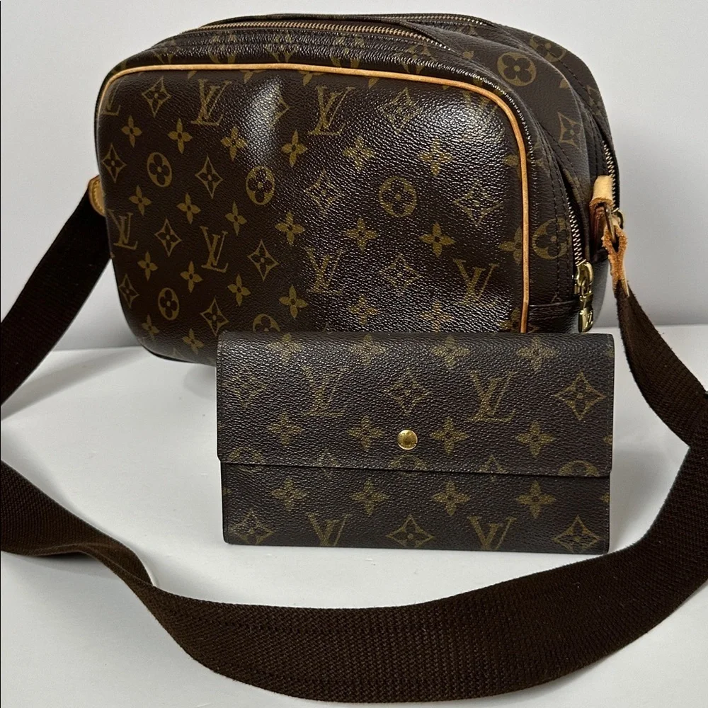💯 Authentic Louis Vuitton Reporter  w/ Free LV Wallet🍀 - Picture 13 of 16